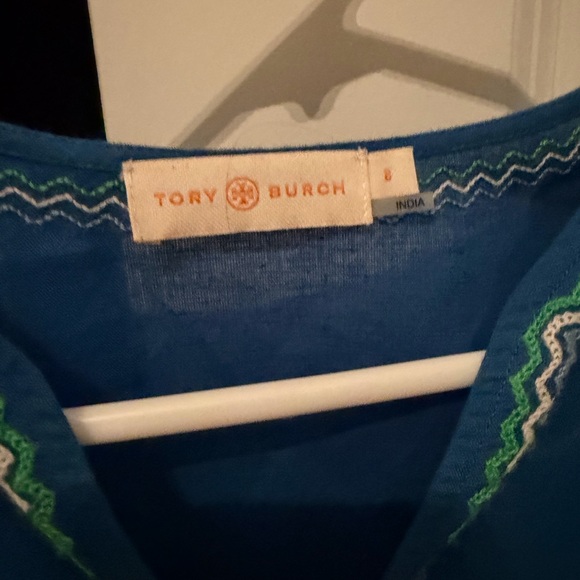 Tory Burch Blue Embroidered Blouse - Picture 3 of 4